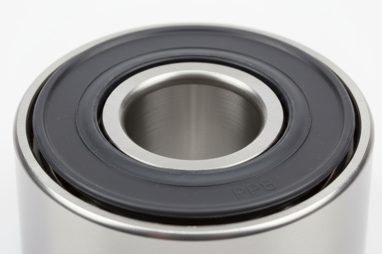 Close-up of GW205PPB7 hex bore showing six-sided opening and PPB seal for no-slip shaft engagement