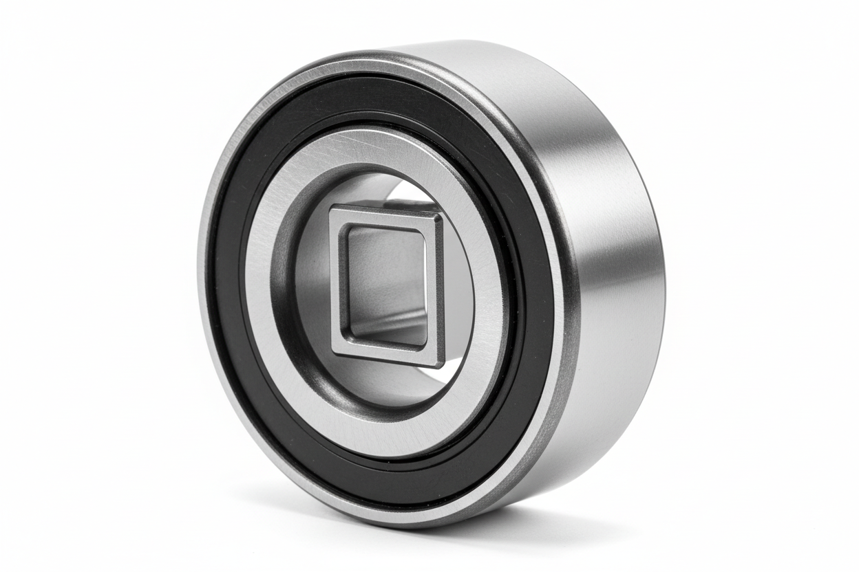 SQ207-1 agricultural square bore bearing with 1 inch square bore for positive drive on rotary cutters and mowers