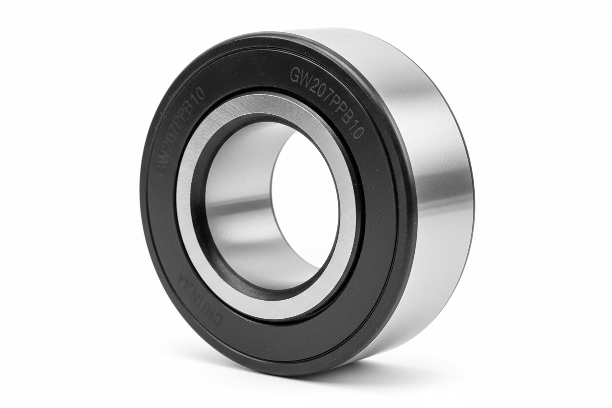 GW207PPB10 heavy-duty agricultural hex bearing with 1-1/8 inch hexagonal bore for large grain augers and rotary cutters